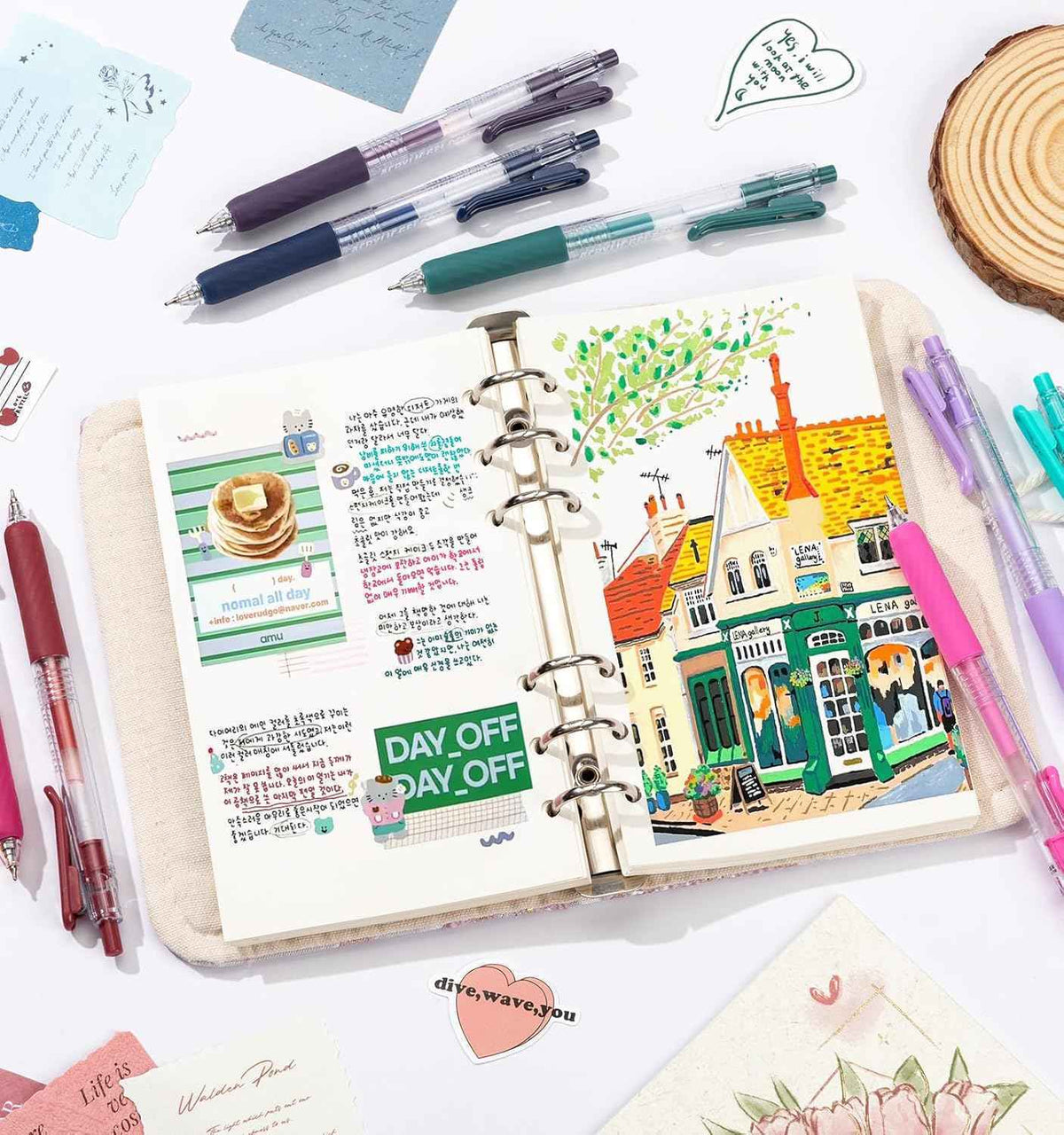 Languo 36 Colors Retractable Gel Pens 0.7mm for Coloring Drawing