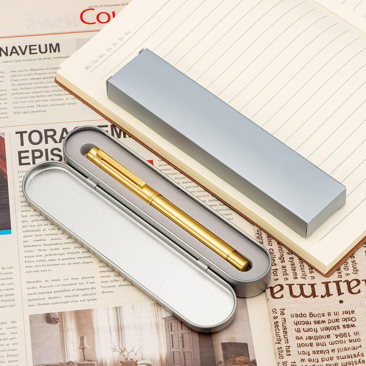Hongdian Raw Brass Copper Fountain Pen