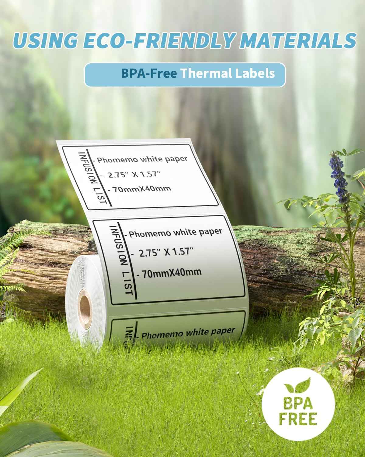 Étiquettes thermiques Phomemo 40x40mm pour M110/M221/M220/M120/M200
