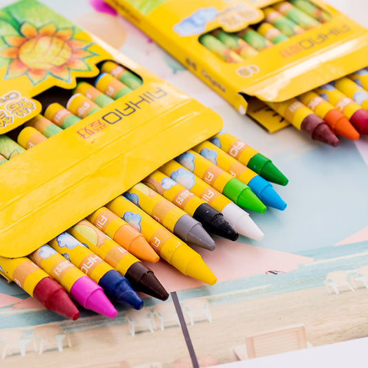 AIHAO 24 crayons de couleur, fournitures scolaires, couleurs assorties, paquet de 12