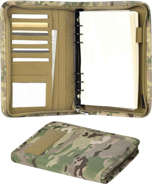 A5 Size Tactical Notebook Padfolio Ring Binder with 80 Sheets Paper