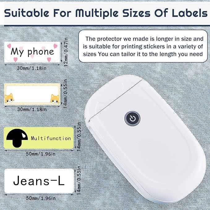 500 etiquetas protectoras transparentes impermeables de 55 x 15 mm