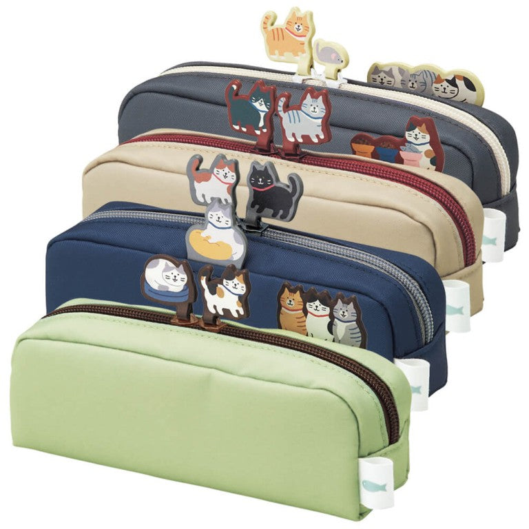 LIHIT LAB Cat's Daily Routine Box Pen Pouch Small A-2223