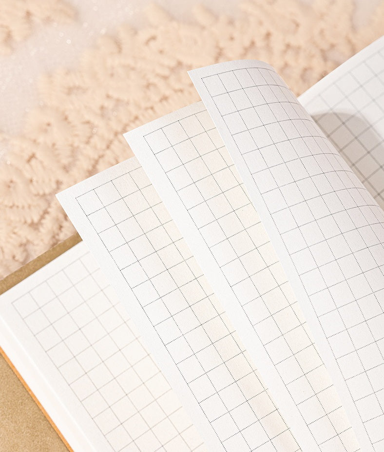 Vintage A6 Journal Notebook – Soft PU Leather Printed Cover, Elastic Closure, 192 Pages (96 Sheets)