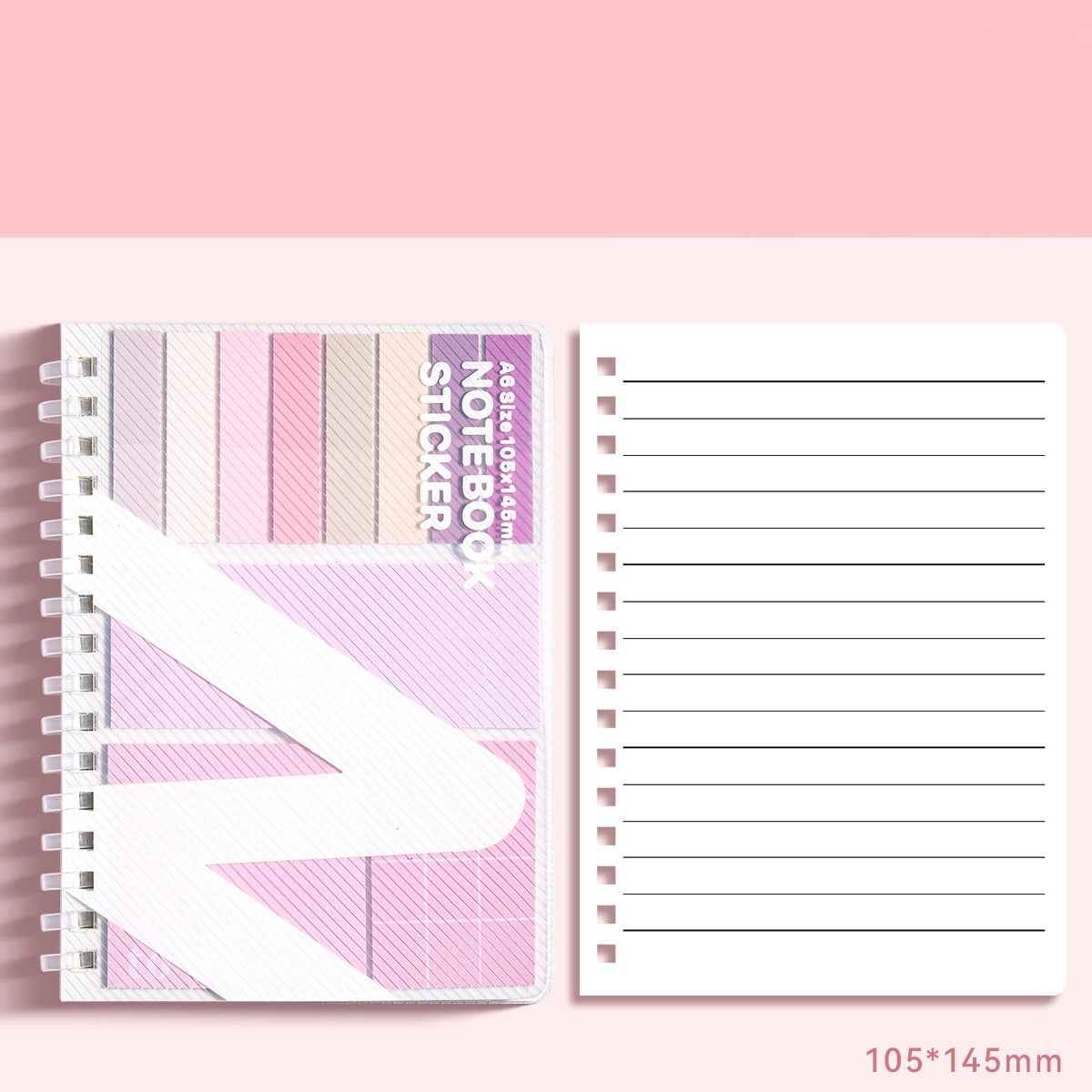 A6 Size Notebook with Sticker Notes 105x145mm B