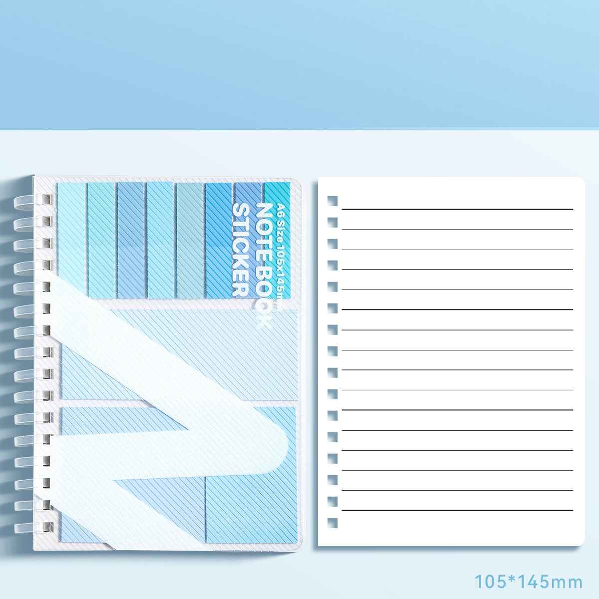 A6 Size Notebook with Sticker Notes 105x145mm C