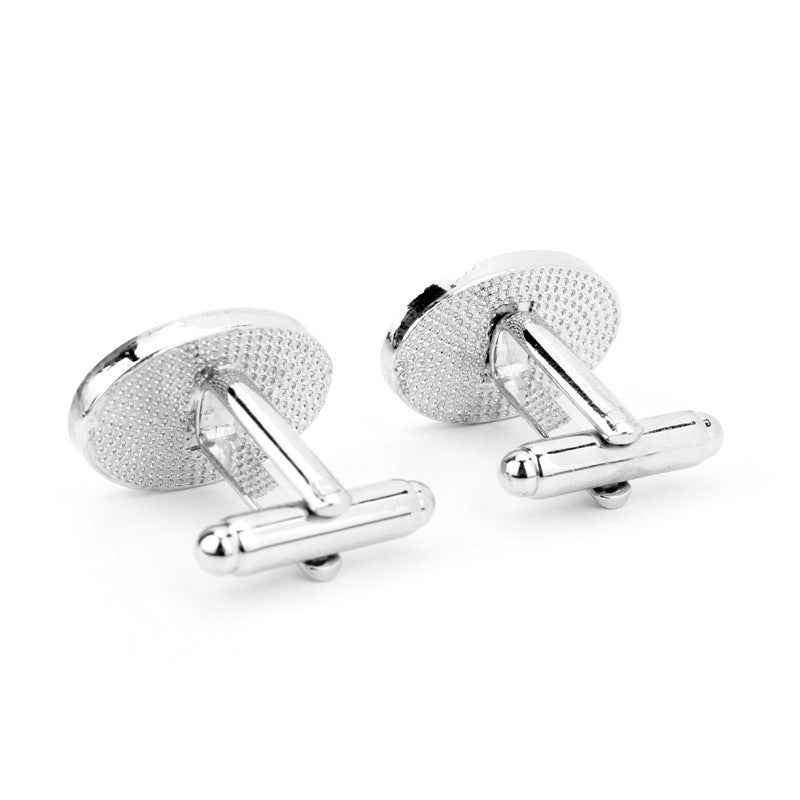 Silver 'Groom' Cufflinks for Wedding French Shirt Studs 2pcs