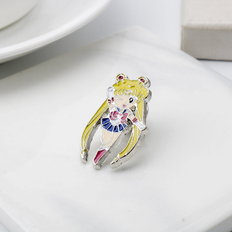 Sailor Moon Luna Droplet Alloy Brooch 3 Pack