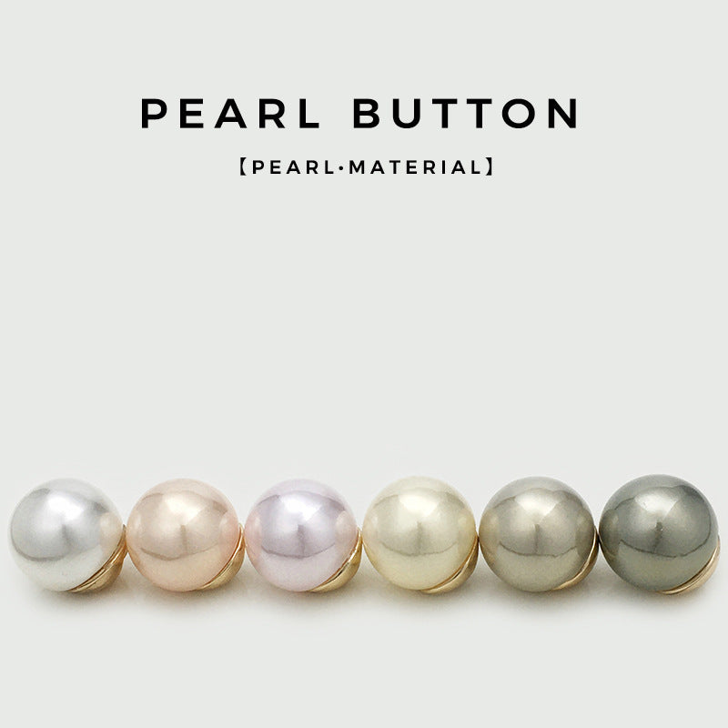 10mm-20mm Highlight Pearl Metal Buttons Concealed Hole 20pcs