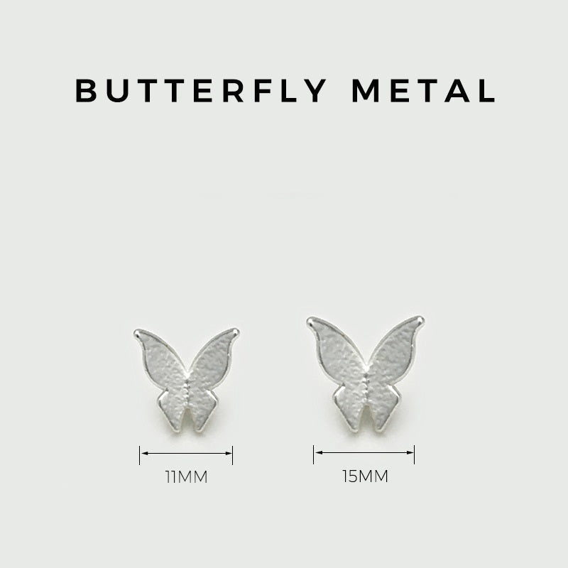 11/15mm Exquisite 3D Metal Butterfly Sewing Buttons 20pcs