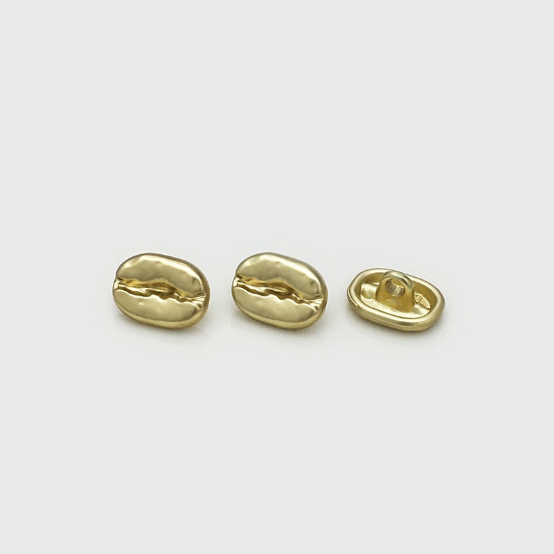 12mm Oval Concave Antique Gold Metal Shirt Buttons 30pcs Gold