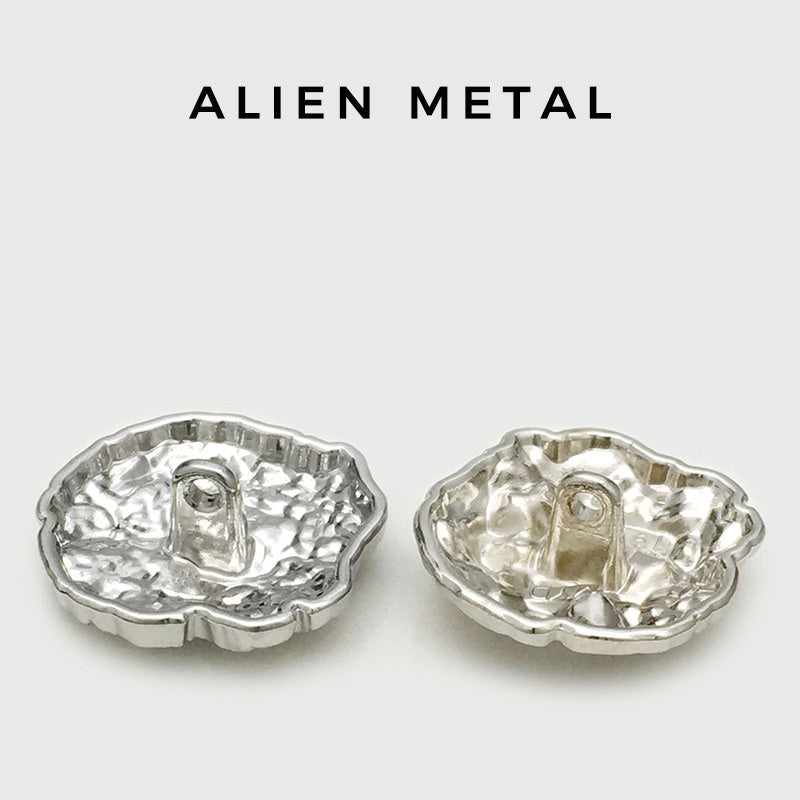 17-45mm Oversized Irregular Shaped Metal Buttons Golden & Silver