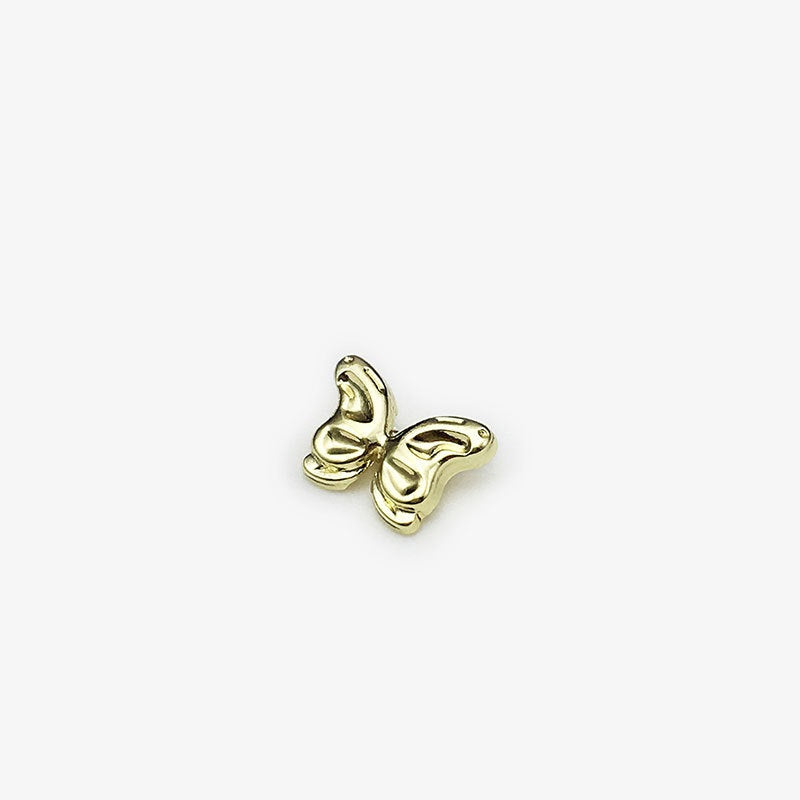 11/15/21mm Gold & Silver Butterfly Metal Shirt Buttons 30pcs Gold