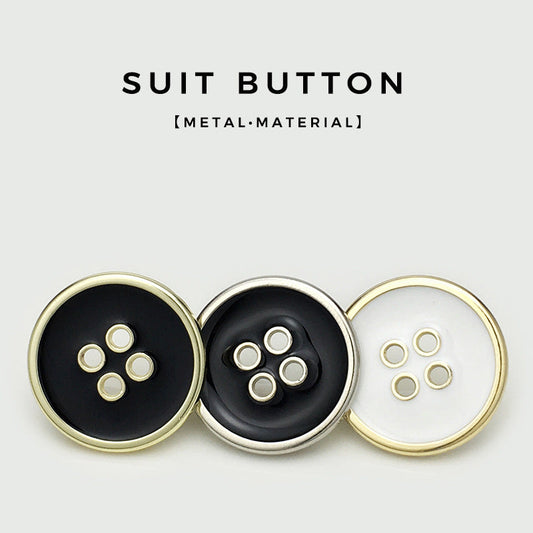 10-25mm Gold Silver Round Flat Four Holes Metal Buttons 20pcs