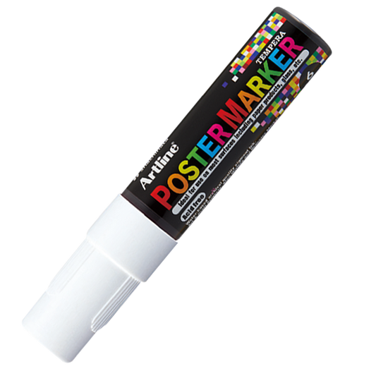 Artline EPP-6 Poster Markers | 6.0mm Bullet Tip | 2 Pack 2 White
