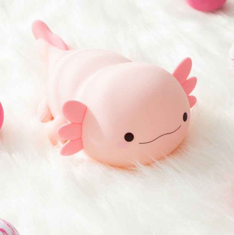Pink Axolotl Silicone LED Night Light for Kids
