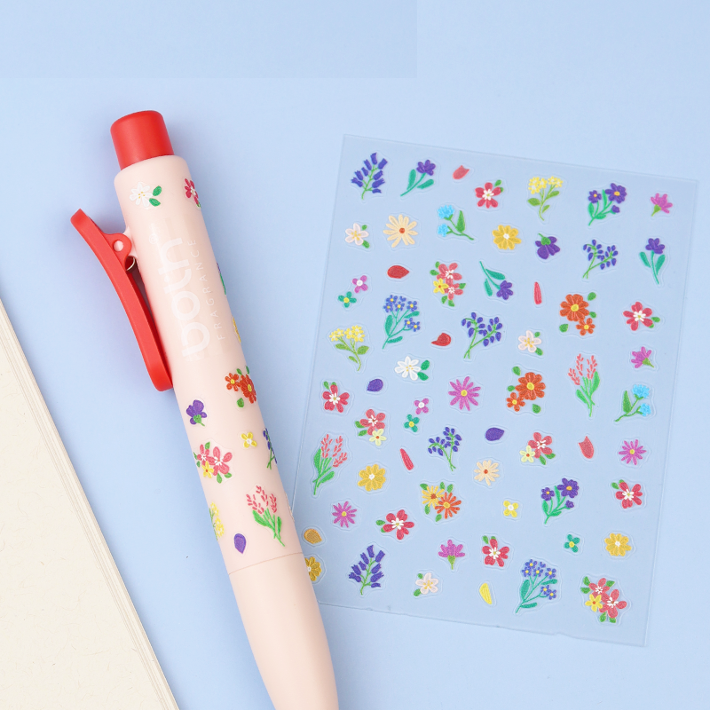 BOTH Fruit Color 0.5mm Click Gel Pens Mini Pocket 5-Pack