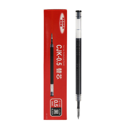 Zebra CJK-0.5 Gel Pen Refill 10-Pack – 0.5mm Japan | Black / Red Ink | Compatible with Zebra Sarasa Clip C-JJ6 & JJ15 Black