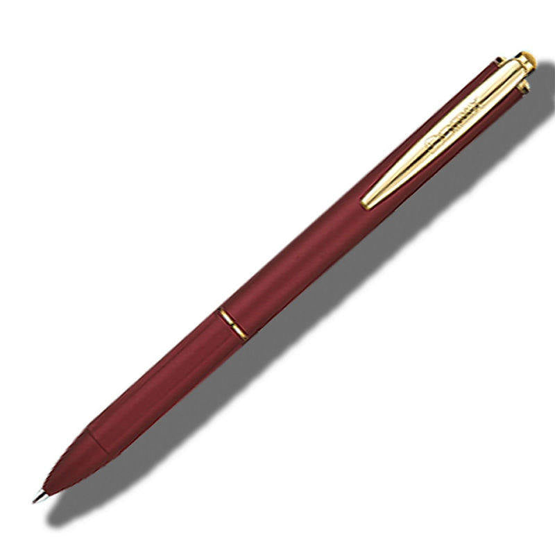 COMIX X5 Metal Retractable Gel Pen | 0.5mm Black Ink | Brass Body | Low Centre of Gravity Red