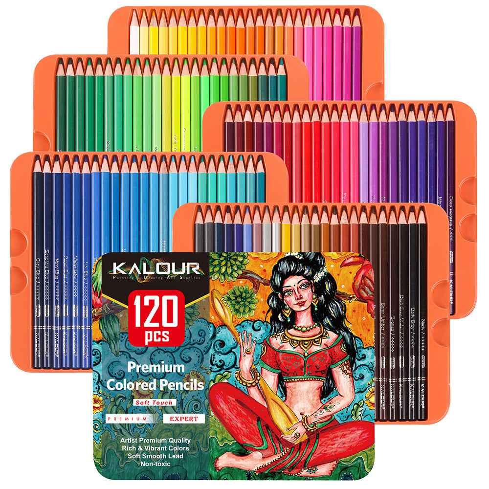 KALOUR 120 professionelles Buntstift-Set
