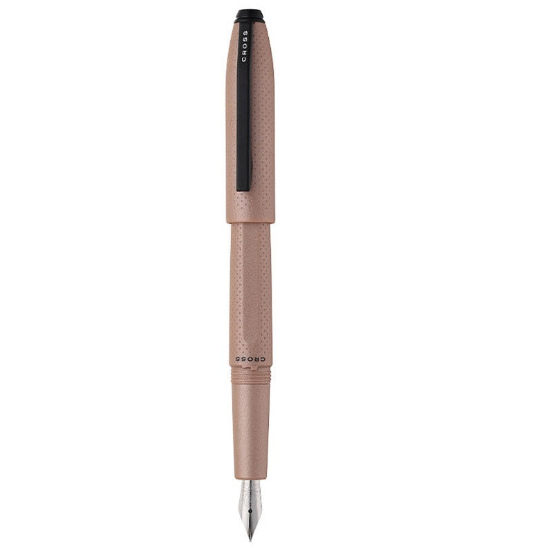 CROSS Prism Fountain Pen | Faceted Matte Resin Barrel | Chrome-Plated Steel F Nib | Converter Included Moca