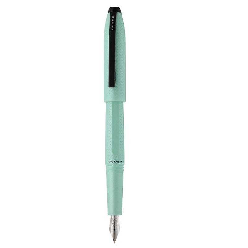 CROSS Prism Fountain Pen | Faceted Matte Resin Barrel | Chrome-Plated Steel F Nib | Converter Included Light Green