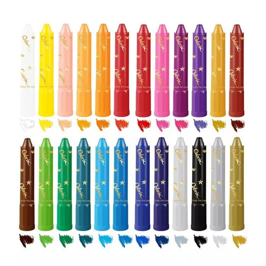 AMOS Silky Crayon Colorix 3in1 Buntstift, Pastell, Aquarell-Farbstift, 24 Farben