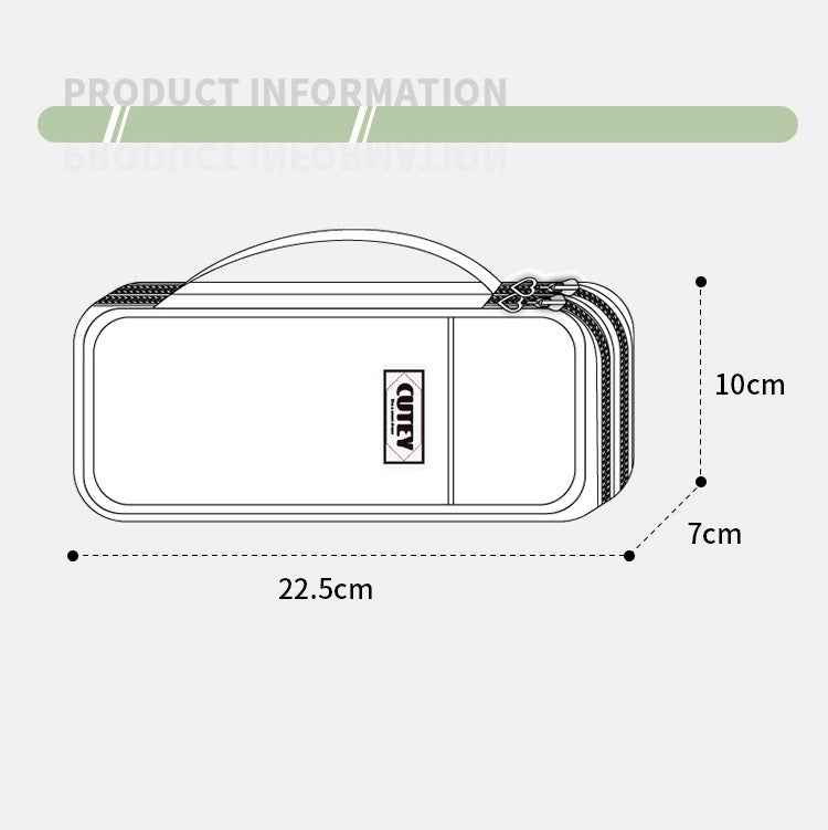 Canvas Minimalist 3-Layer Large Capacity Pencil Case