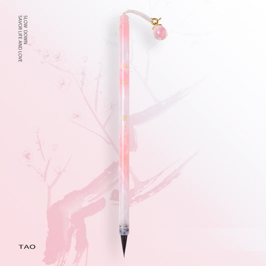 Traditional Chinese Small-Script Calligraphy Brush Pen for Women Pink
