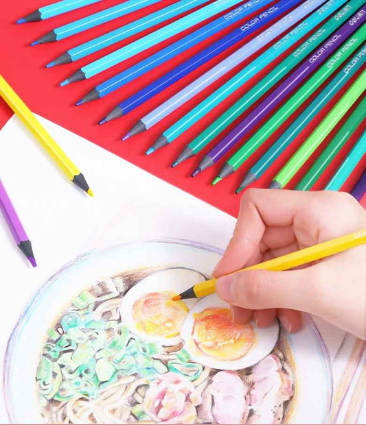 DELI 48 Colors Woodless Erasable Colored Pencils Set