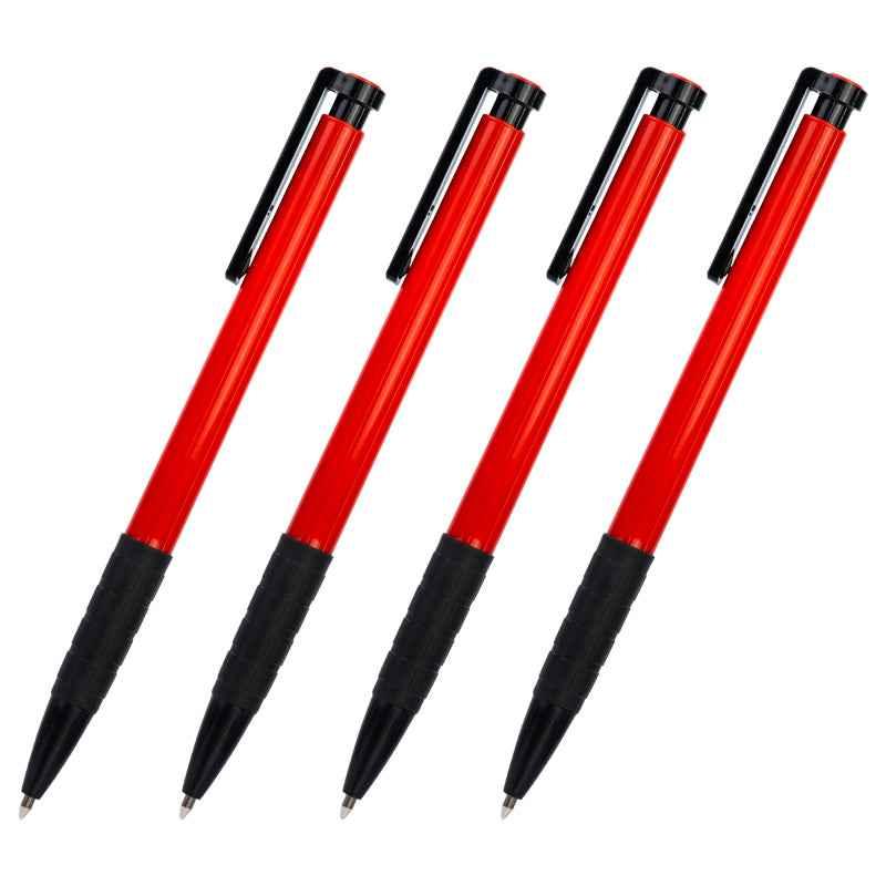 DELI intrekbare balpennen, fijne punt 0,7 mm, zwart/rood/blauwe inkt, 36 stuks