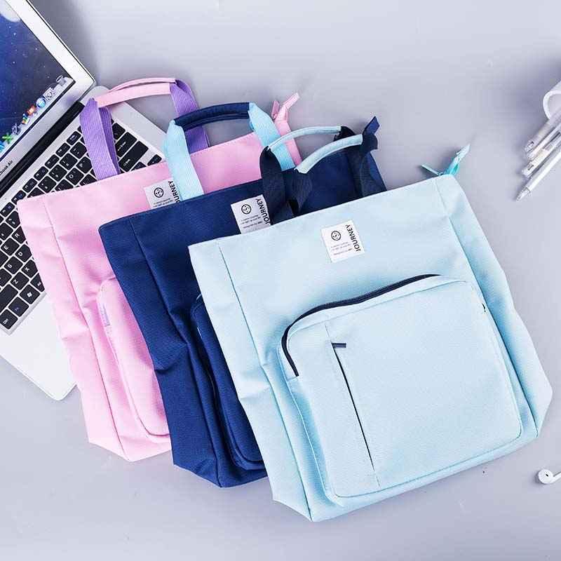 DELI Tutorial Book Tote Bag med glidelås for Kids Students