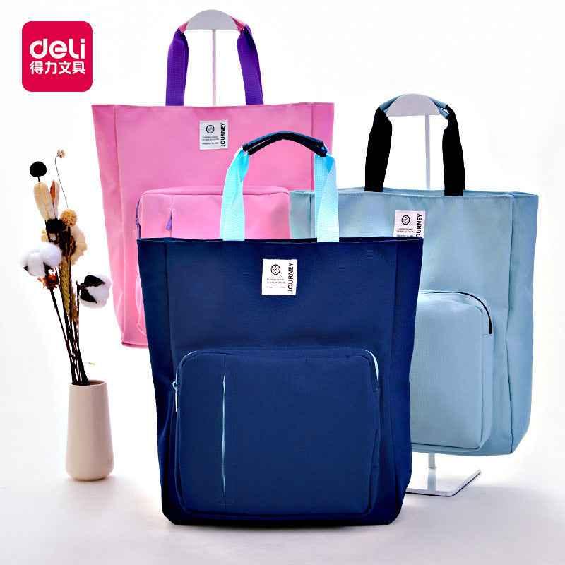 DELI Tutorial Book Tote Bag med glidelås for Kids Students