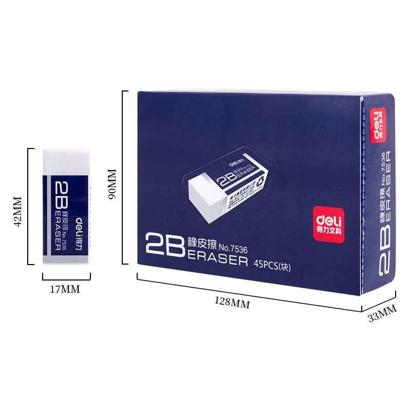 DELI 7536 Student Eraser - For 2B bly - 24/45 pakke