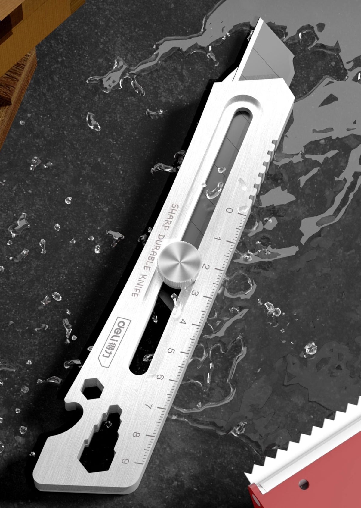 Deli Multi-Function Stainless Steel Utility Knife — 6-in-1 Art Knife