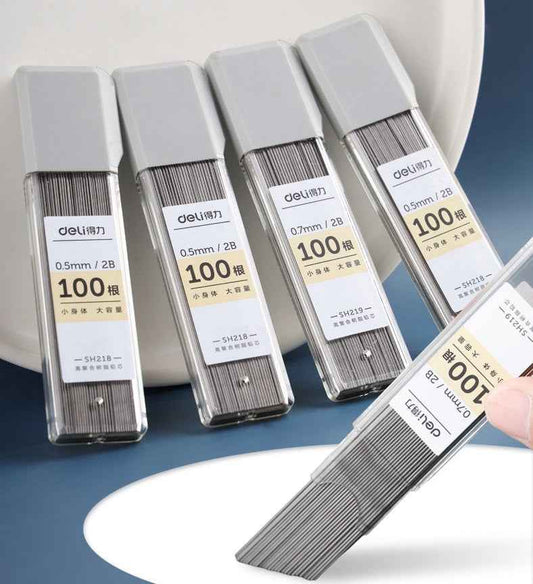 DELI 500 Pieces,0.5/0.7 mm HB/2B Mechanical Pencil Lead Refills