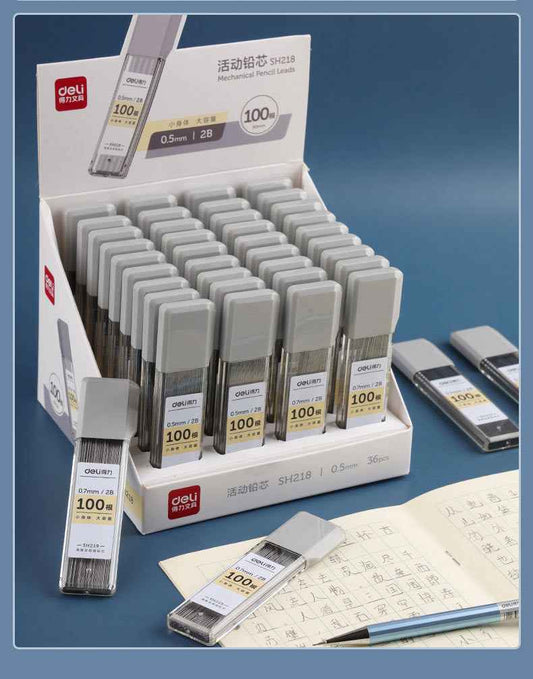 DELI 500 Pieces,0.5/0.7 mm HB/2B Mechanical Pencil Lead Refills
