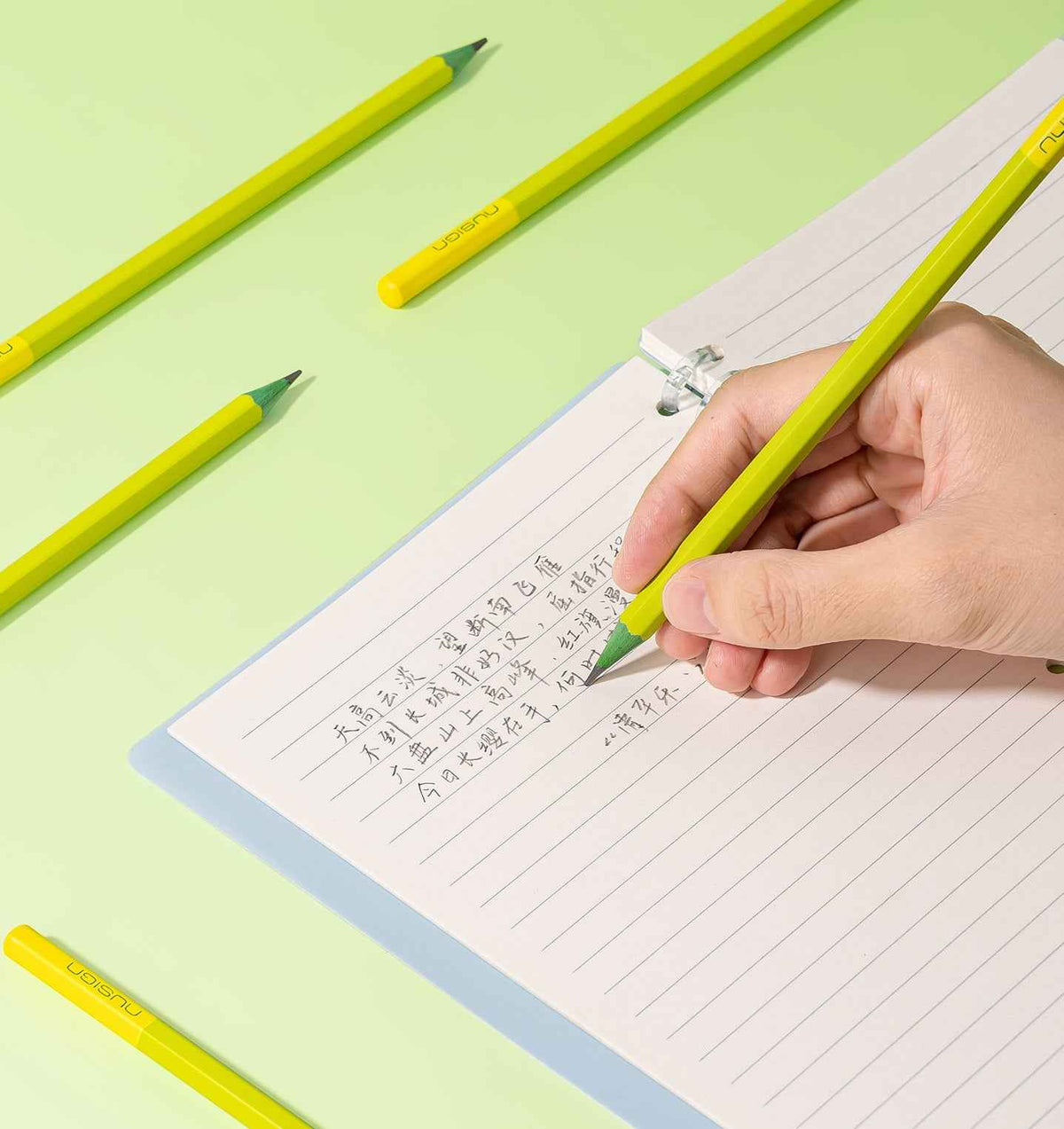 DELI Nusign HB 10Pcs Pencils and 2Pcs Eraser Pens Set