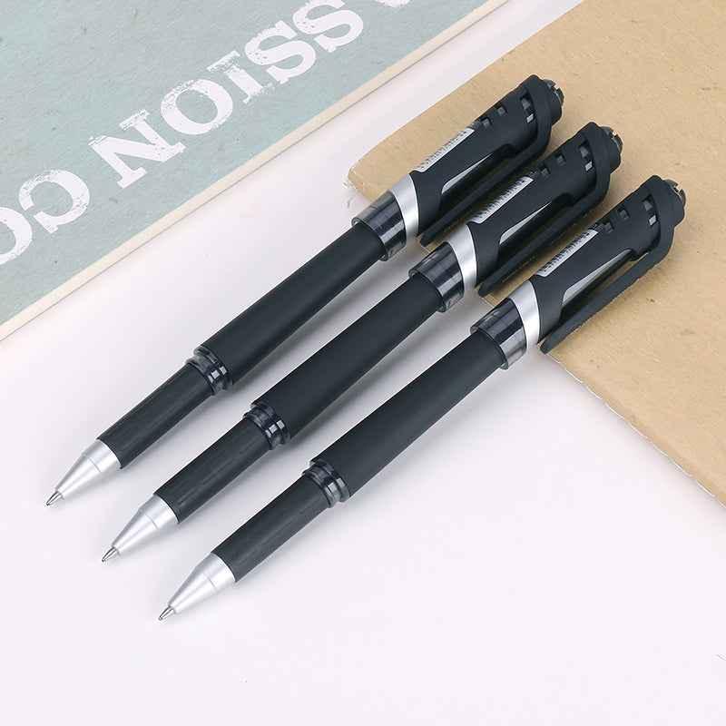 DELI S21 Black Gel Pen 0.7mm Medium Point,12 Pack