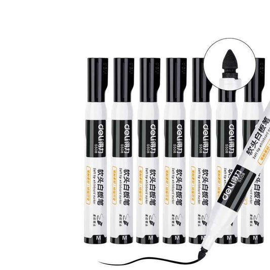 DELI Low Odor Dry Erase Marker,Soft Tip Whiteboard Marker,10 Count Black