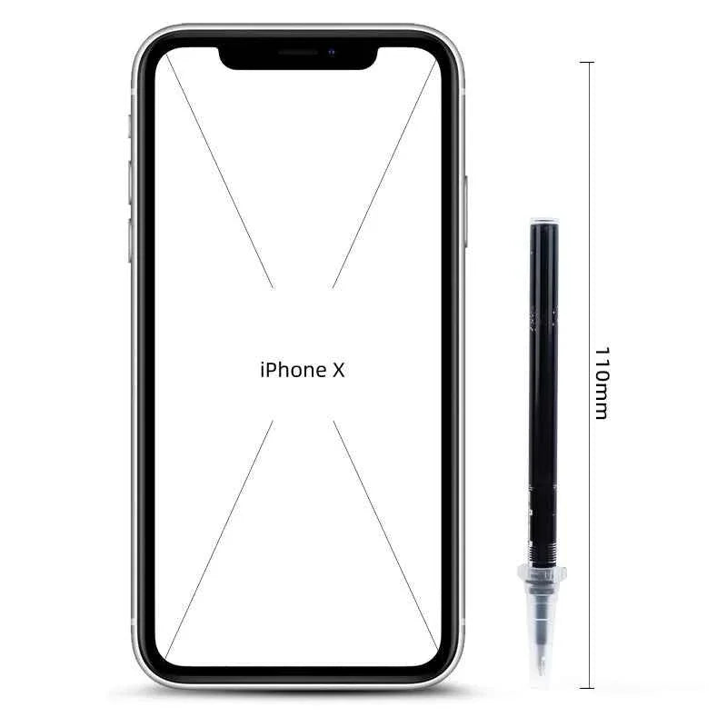 DELI SF10 Tintenroller-Minen mit flüssiger schwarzer Tinte, 0,5 mm feine Spitze, 10 Minen