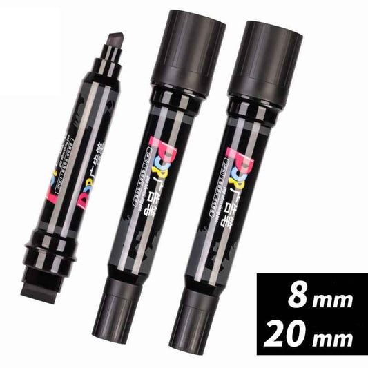 DELI SK101 POP Werbemarkierungsstift, 8 mm–20 mm, Doppelspitze, auf Ölbasis, 3er-Pack