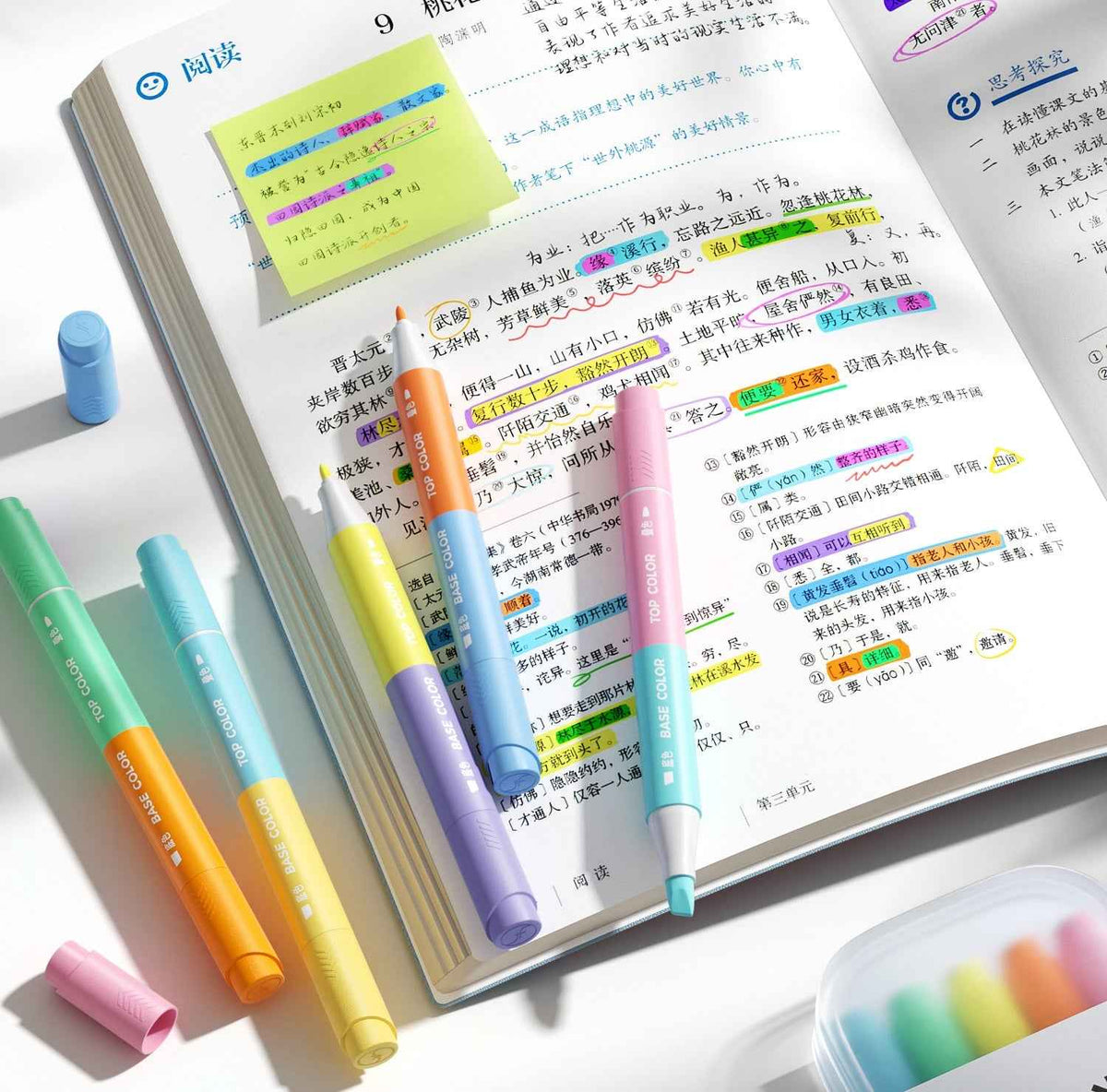 Blendable Dual Tip Highlighters 20 Colors 10 Pack