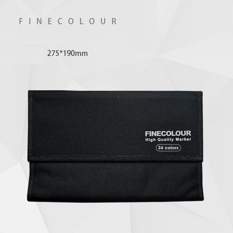 FINECOLOUR Black Nylon Marker Storage Case with Handle | 12–72 Slots 24 Slots