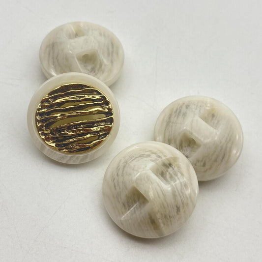 25mm Gold-Tone Chain Mesh Resin Buttons Hidden Shank 48 Pack