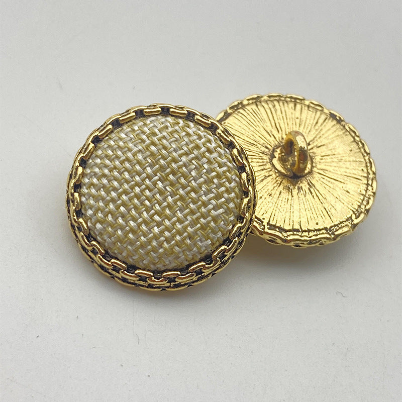 25mm Star Pattern Fabric Metal Shank Buttons 50 Pack(5 Colors)