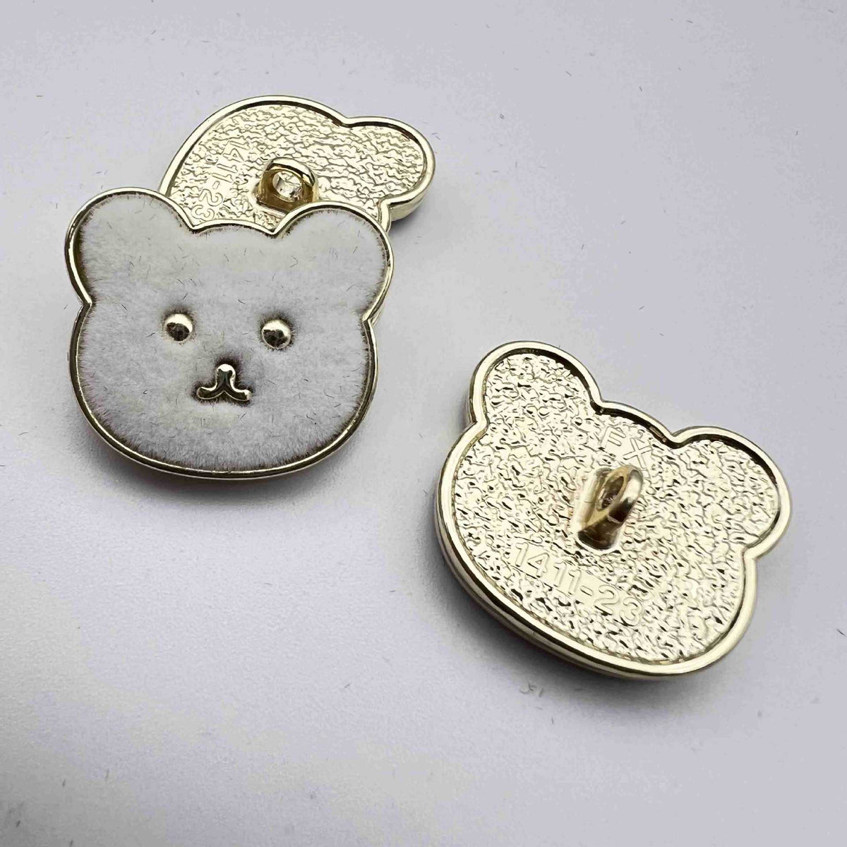 21.5mm Cute Bear Metal Shank Buttons 48 Pack(4 Colors)