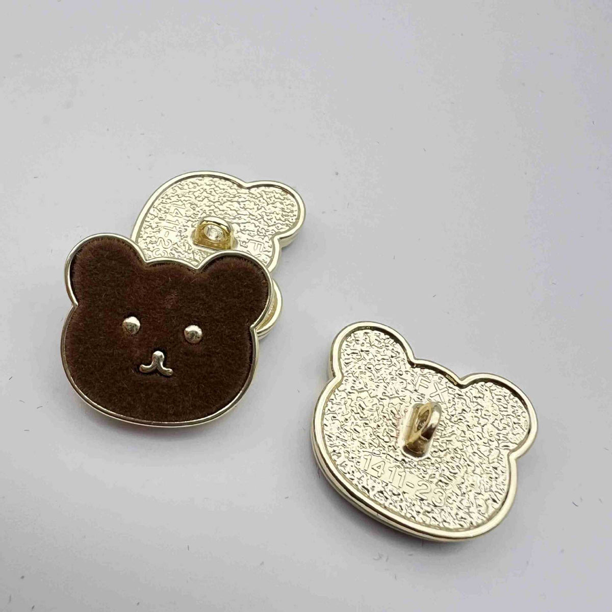 21.5mm Cute Bear Metal Shank Buttons 48 Pack(4 Colors)