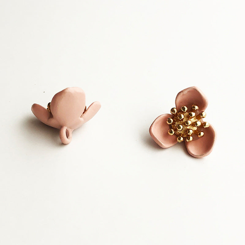 15mm Flower Style Metal Shank Buttons with Stamen 48 Pack