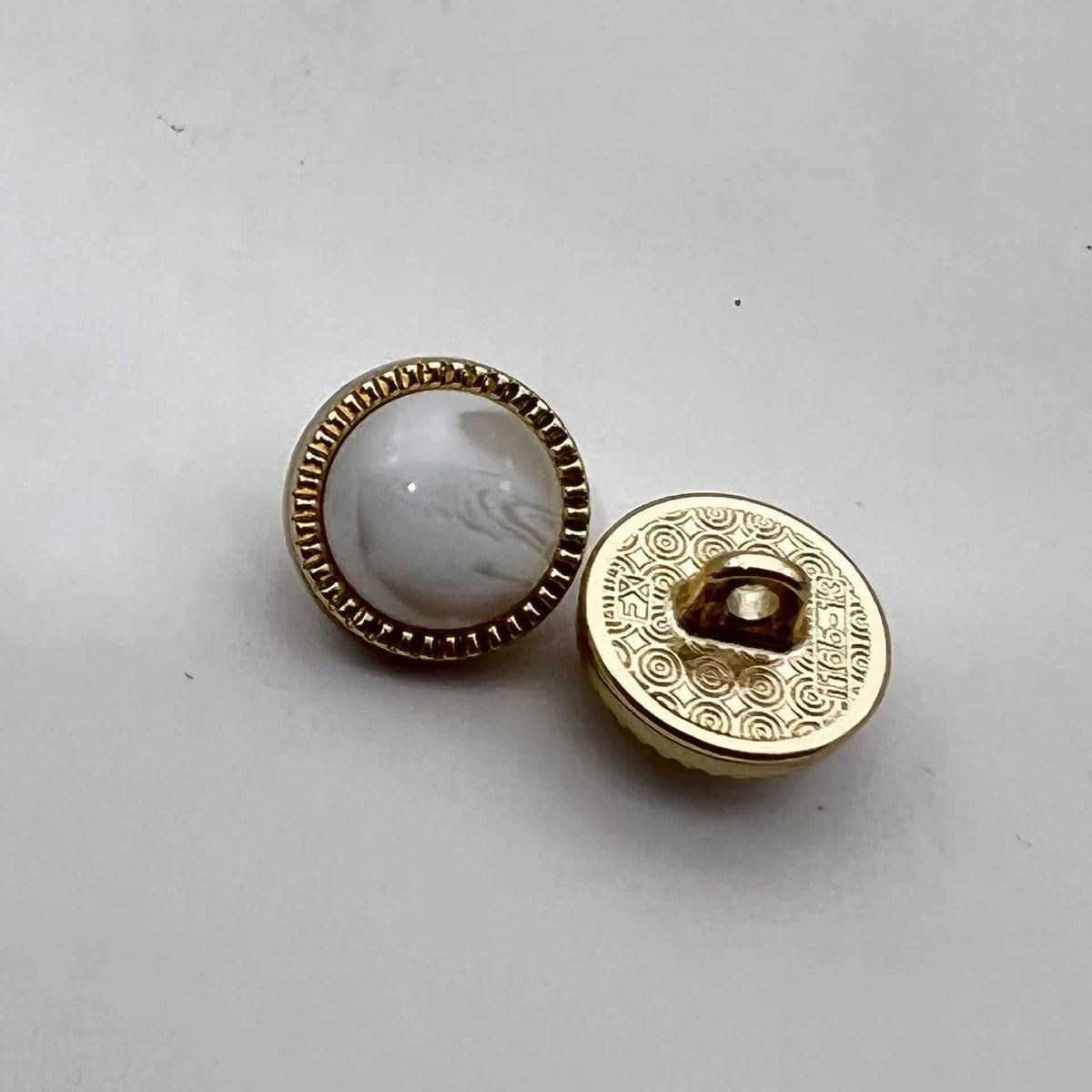 12.5mm Pearlized Cat's Eye Metal Shirt Buttons 30 Pack(5 Colors)